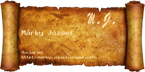 Márky József névjegykártya