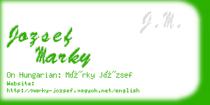 jozsef marky business card